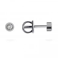 Золотi сережки-пусети з діамантами (арт. пс3б)