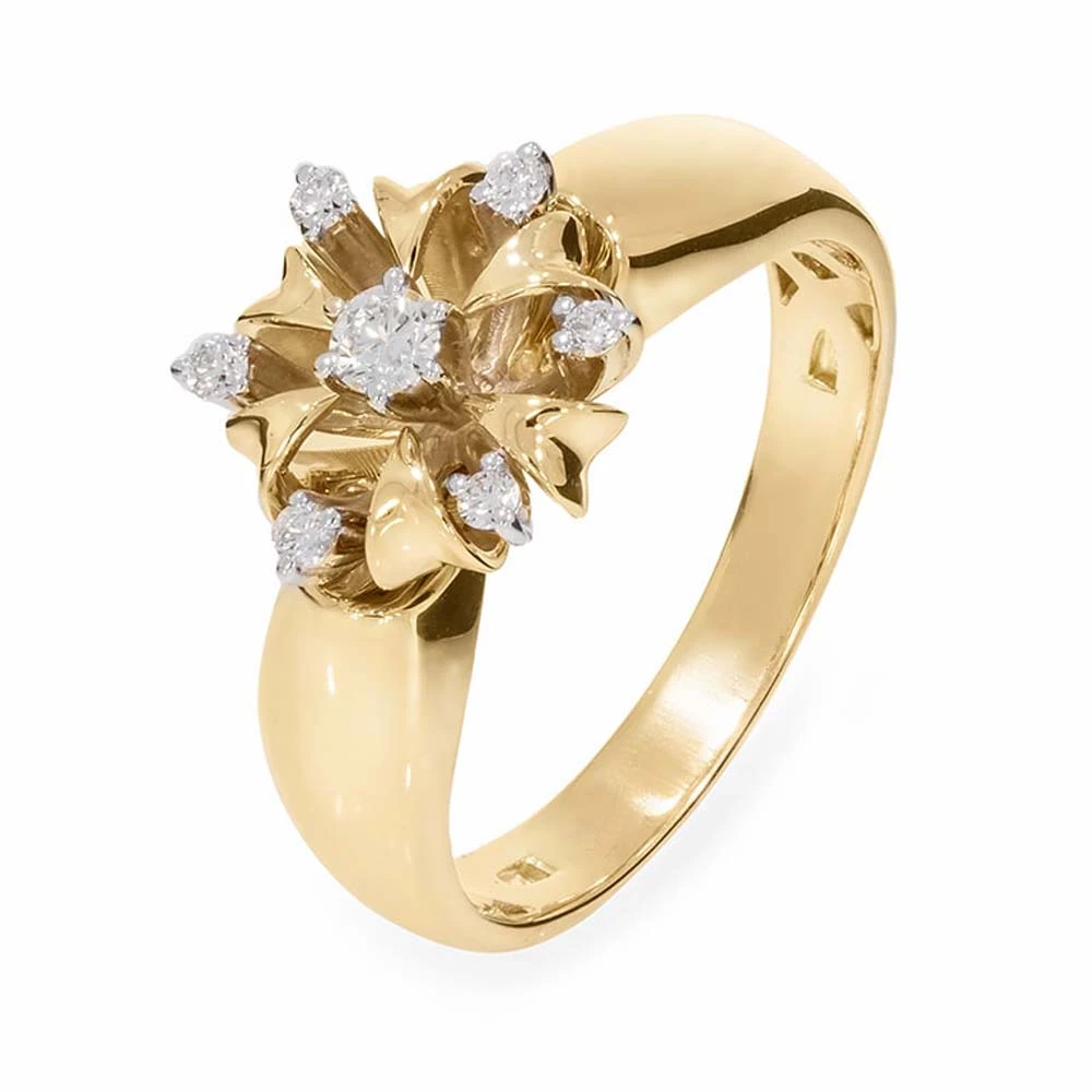 Золота каблучка з діамантами (арт. 701-929*)