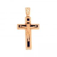 Золотой крестик с эмалью (арт. 101-МЭ.К)