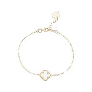 Золотий браслет з перламутром плетіння Якірне (арт. 2020010ж)