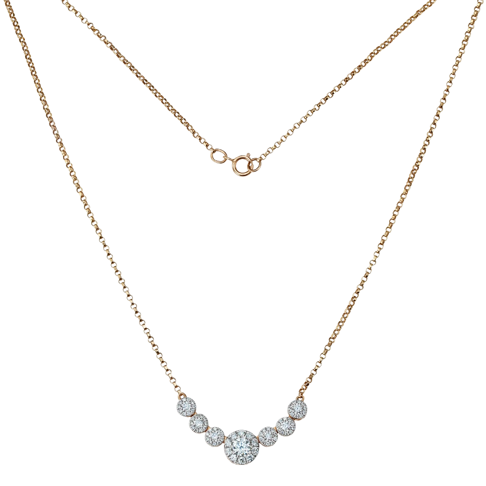 Золотое колье с бриллиантами (арт. E25017-9.200-4408)