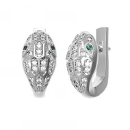 Серебряные Серьги с куб.окс.циркония (арт. 2069/1p-CZ)
