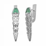 Серебряные Серьги с куб.окс.циркония (арт. 2070/1p-CZ)