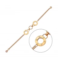 Золотой Браслет с куб.окс.циркония плетение Фантазийное (арт. 324955жП1)