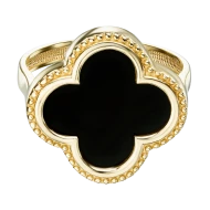 Золотое кольцо с ониксом (арт. 3020020ж)