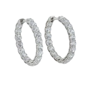 Серебряные серьги-конго с куб.окс.циркония (арт. 20706)