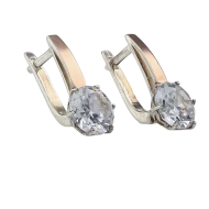 Срiбнi Сережки з фіанітом (арт. 2654зол)
