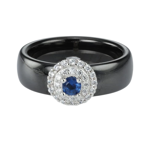 Срiбна Каблучка з керамікою (арт. FR17851)