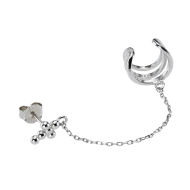 Серебряная Моносерьга-каффа (арт. 122846)