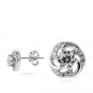 Срiбнi сережки-пусети з куб. окс. цирконію (арт. 10-YS185S)