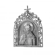 Серебряная икона (арт. Икона 8 Спас Благославляющий)