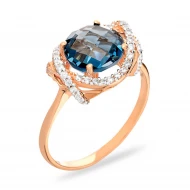 Золотое Кольцо с кварцем london blue (арт. 140578ПлГ)