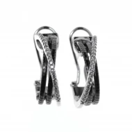 Срiбнi Сережки з куб. окс. цирконію (арт. 11 7 2492чб)