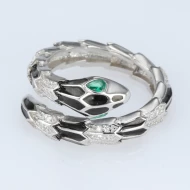 Серебряное кольцо с фианитом (арт. 9510395зб)