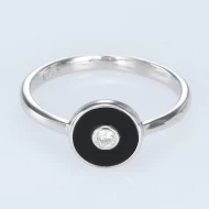 Серебряное кольцо с ониксом (арт. 9510421ч)