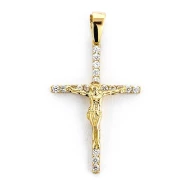 Золотой крестик с куб.окс.циркония (арт. 501387ж)