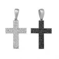 Золотий хрестик з куб. окс. цирконію (арт. 440426бч)