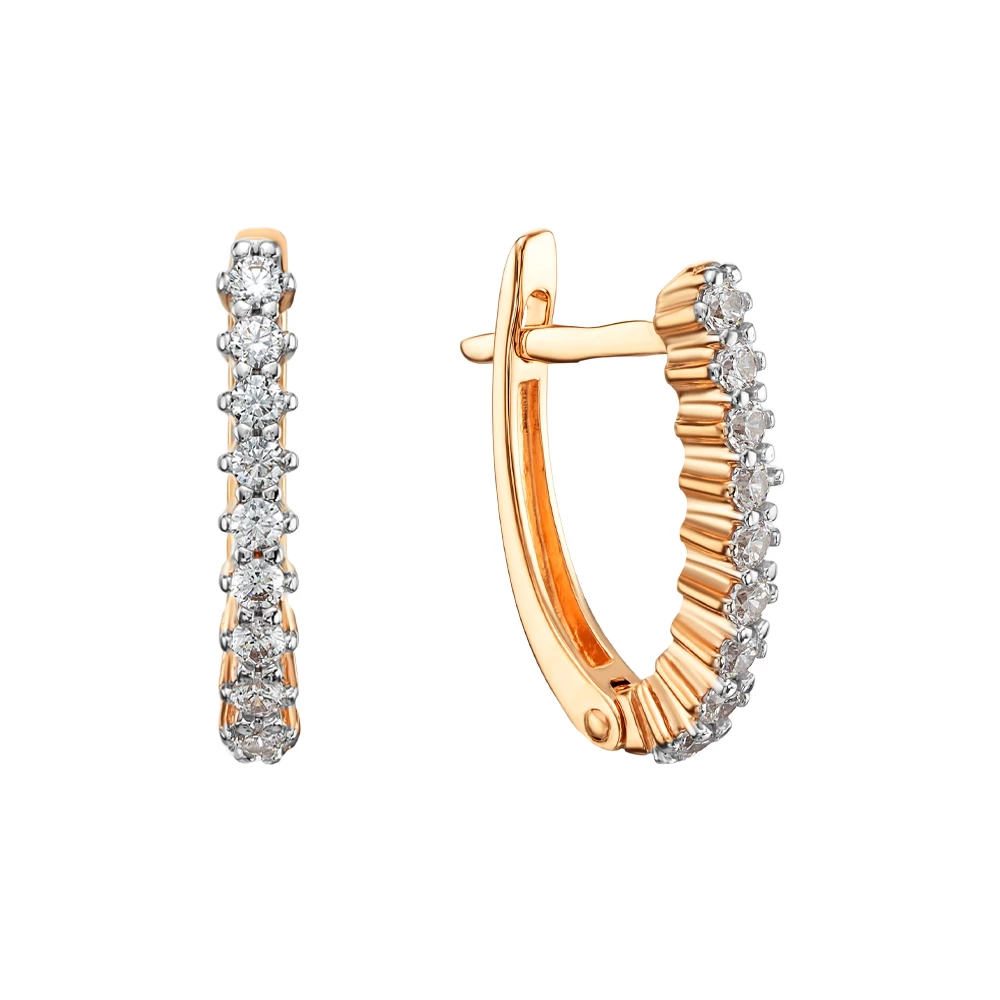 Золотые Серьги с куб.окс.циркония (арт. 110078)