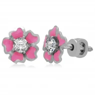 Серебряные серьги-пусети с куб.окс.циркония (арт. 2349эр)