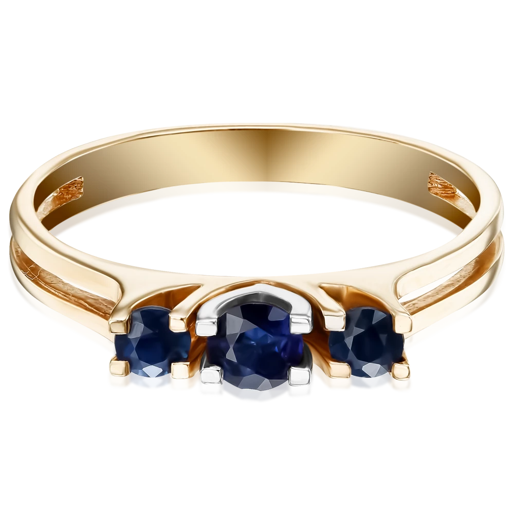 Золотое Кольцо с сапфиром (арт. 5018сапф)