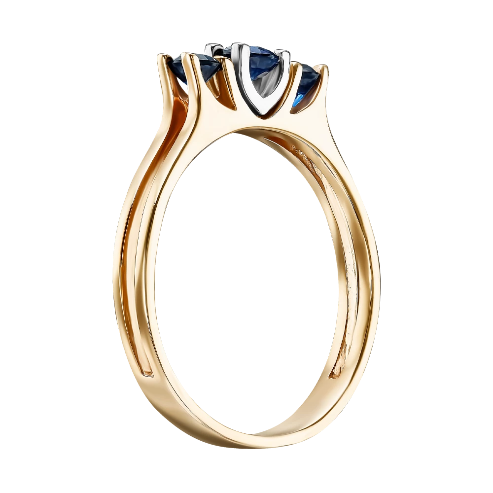 Золотое Кольцо с сапфиром (арт. 5018сапф)