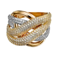 Золотое Кольцо с фианитом (арт. 417740)