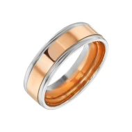 Золотое обручальное кольцо комбинированное (арт. 441641-1)
