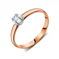 Золота каблучка з діамантами (арт. К1323)