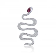 Серебряная Подвеска с фианитом (арт. ПК2ФРу/1082)