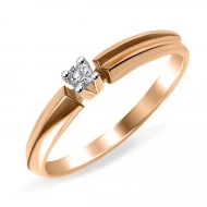 Золотое кольцо с бриллиантом (арт. 101184)