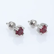 Срiбнi пусети з рубіном (арт. 2117/9p-RUB)