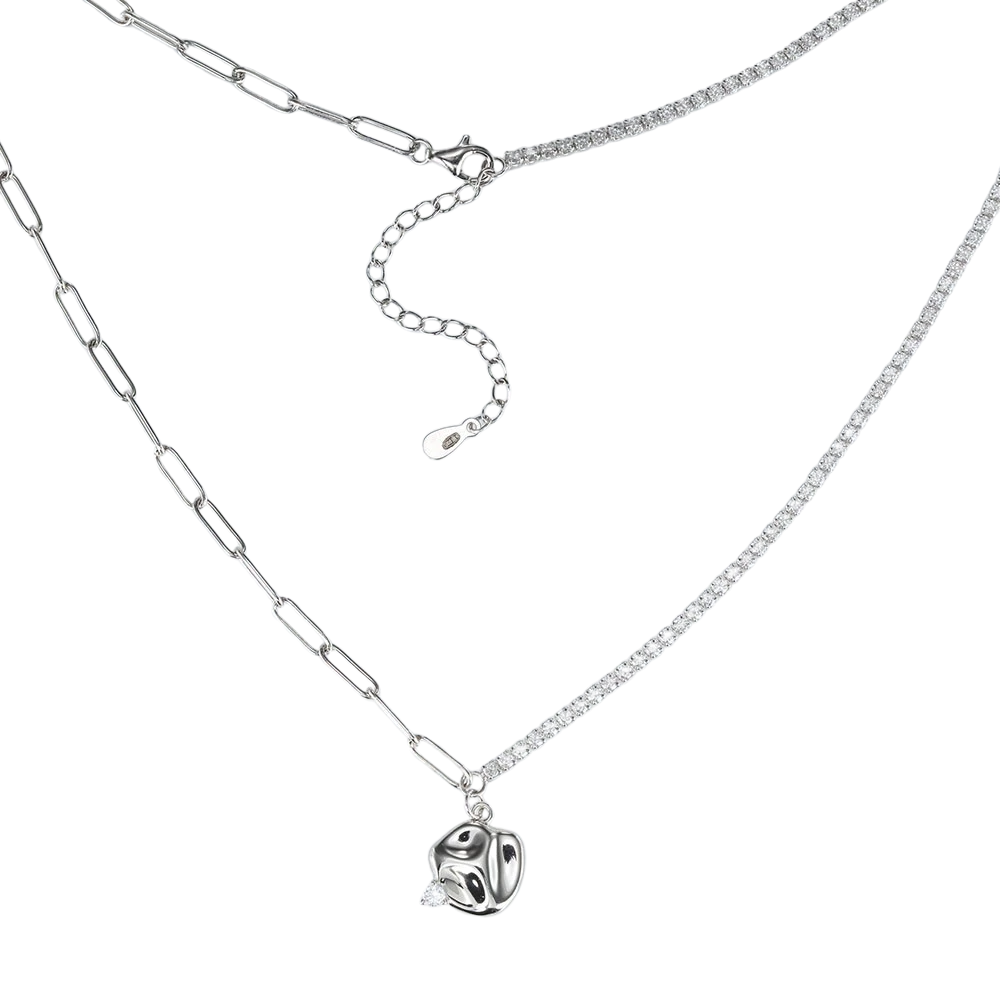 Срiбне кольє з куб. окс. цирконію (арт. Л/ц/ц-20/1)