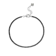 Серебряный браслет с фианитом/куб.цирконием (арт. 129134)