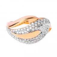 Золотое Кольцо с фианитом (арт. 417213)