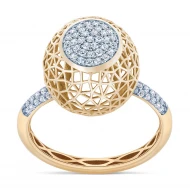 Золота Каблучка з куб. окс. цирконію (арт. 700469-Рр кр)