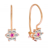 Золотi Сережки з куб. окс. цирконію (арт. 108207к)