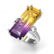 Серебряное Кольцо с аметрином (арт. 1165/1р-QAMTR)