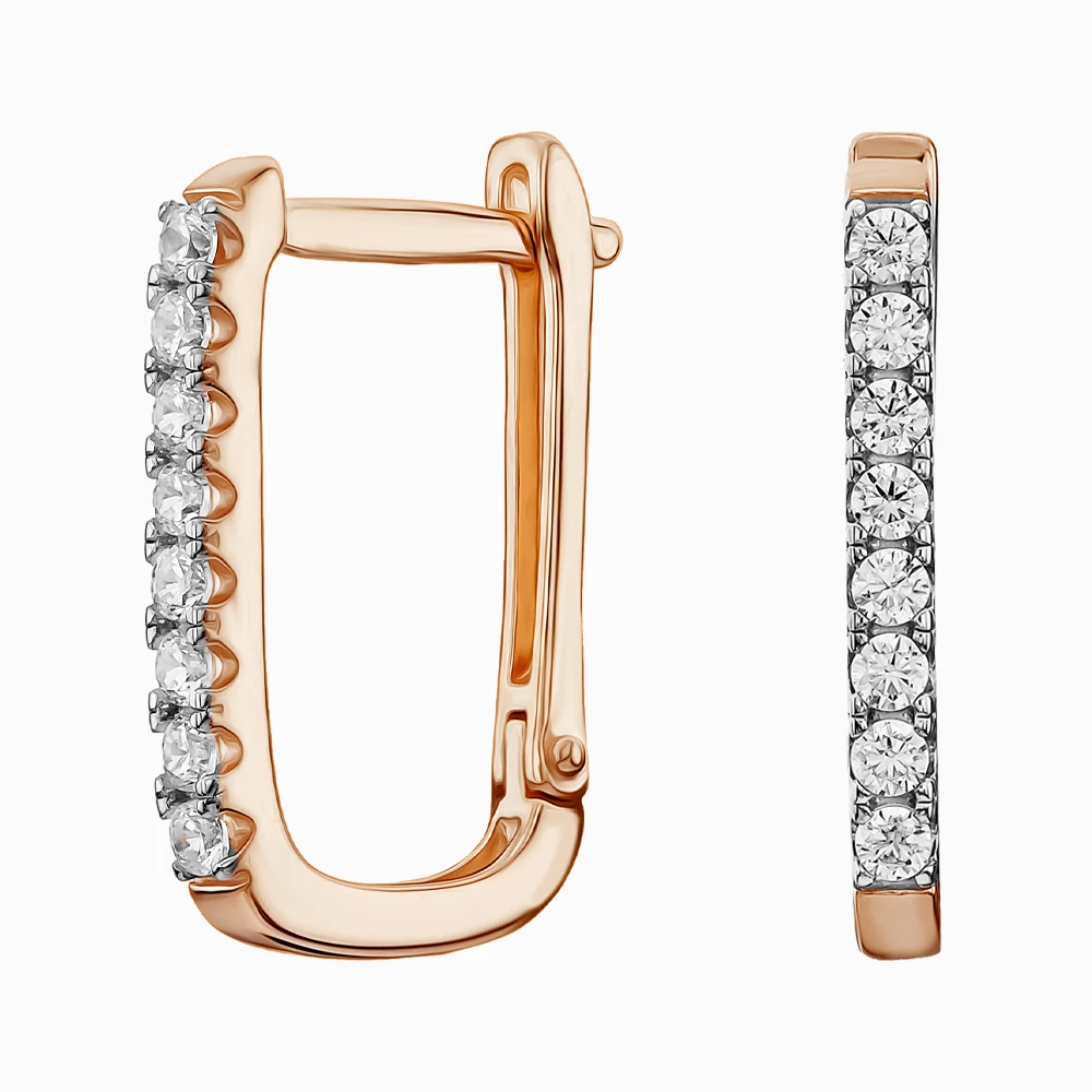 Золотi Сережки з куб. окс. цирконію (арт. 110611)