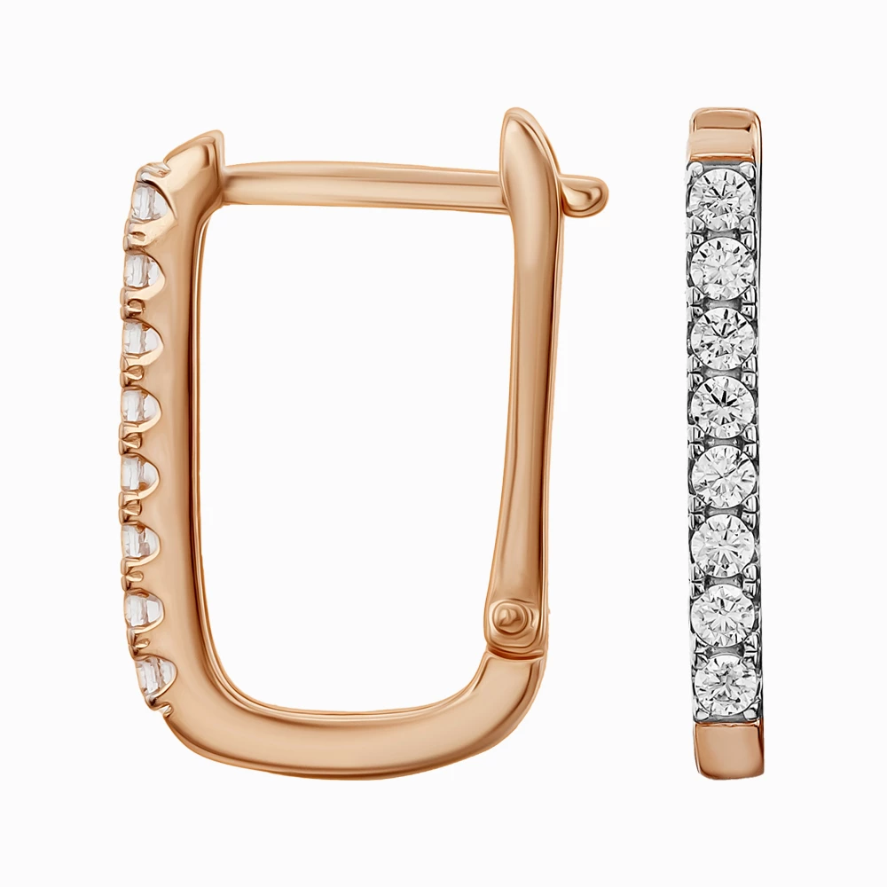 Золотi Сережки з куб. окс. цирконію (арт. 110611)