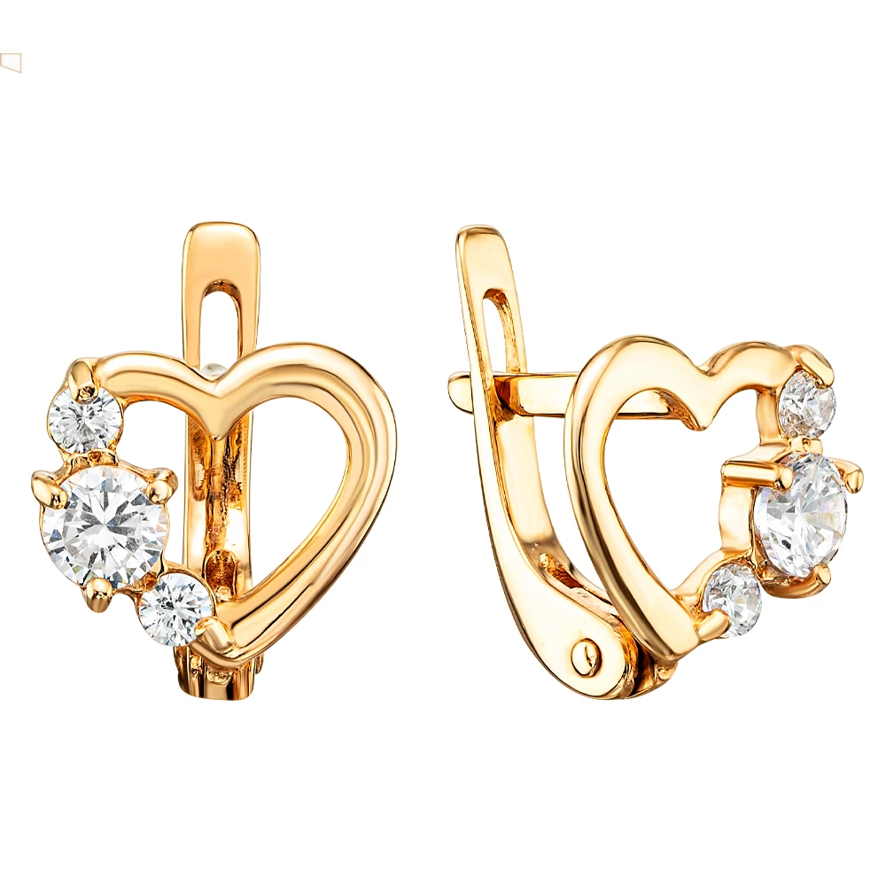 Золотые Серьги с куб.окс.циркония (арт. СВ250и)