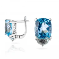 Срiбнi Сережки з топазом sky blue (арт. 6-NE1464-ГТ)