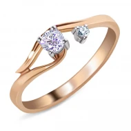 Золотое кольцо с бриллиантом (арт. AO253-468)
