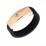 Золота Каблучка з каучуком (арт. 900621)