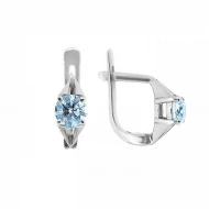 Серебряные Серьги с топазом swiss blue (арт. ET-6266-Ag_K)
