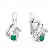 Срiбнi Сережки з агатом (арт. ECzAgt-15678-Ag_K)