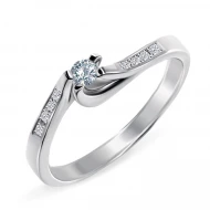 Золота каблучка з діамантами (арт. 109340б)