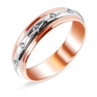 Золота обручка з діамантами (арт. 105100)