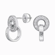 Серебряные серьги-подвески с фианитом (арт. R175сР)