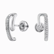 Серебряные Серьги с фианитом (арт. R177сР)