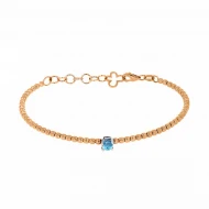 Золотой Браслет с топазом swiss blue (арт. 6-72081)